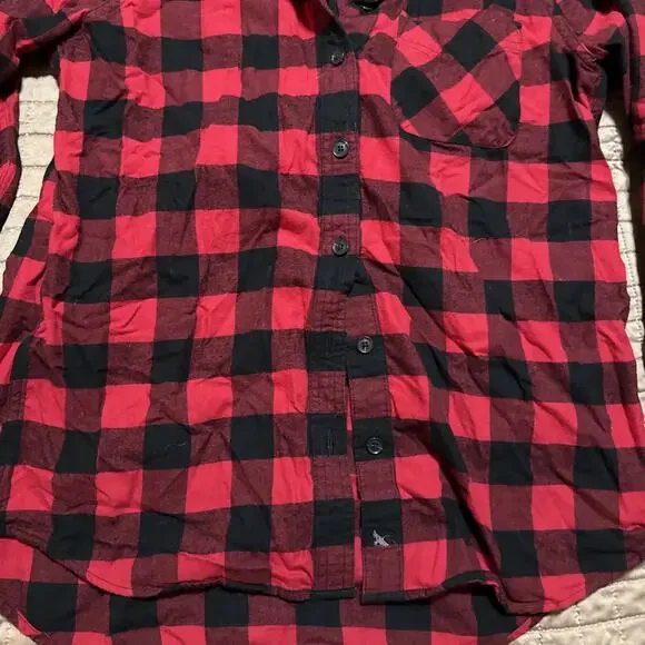 eddie bauer flannel shirt Woman’s M - Picture 2 of 8